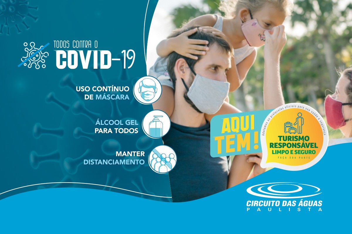 Circuito das Águas Paulista segue todas as recomendações sanitárias e medidas de proteção