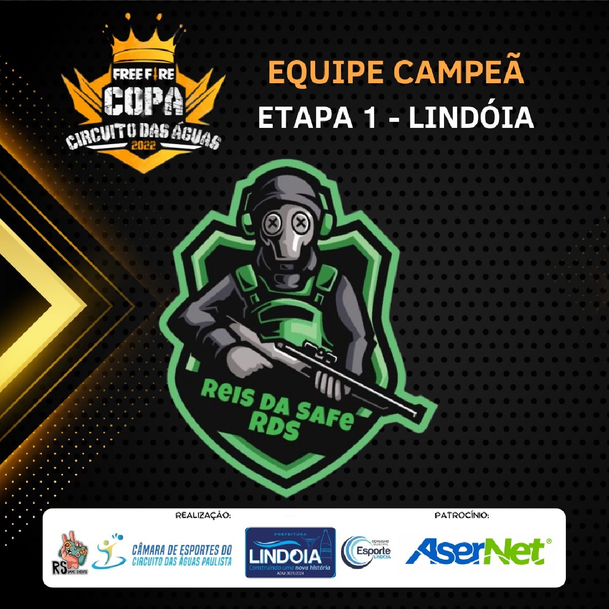 Resultado da 1ª Etapa Lindóia da Copa Circuito das Águas de Free Fire